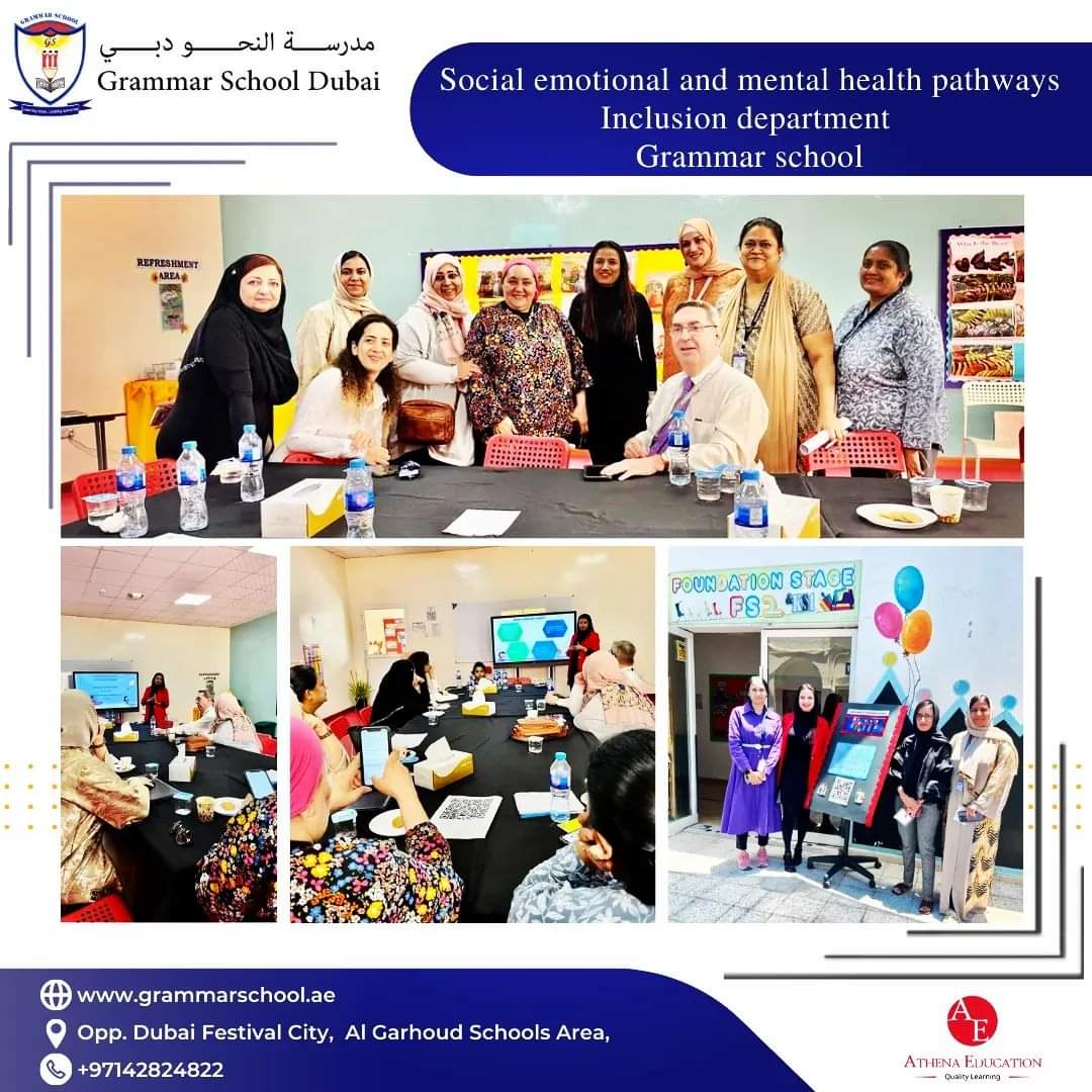 Grammar School Department of Inclusion hosted Athena schools for panel discussion on social emotional and mental health pathways. 
#inclusion #socialemotionallearning #mentelhealth #grammarschooldubai #athenaeducationuae