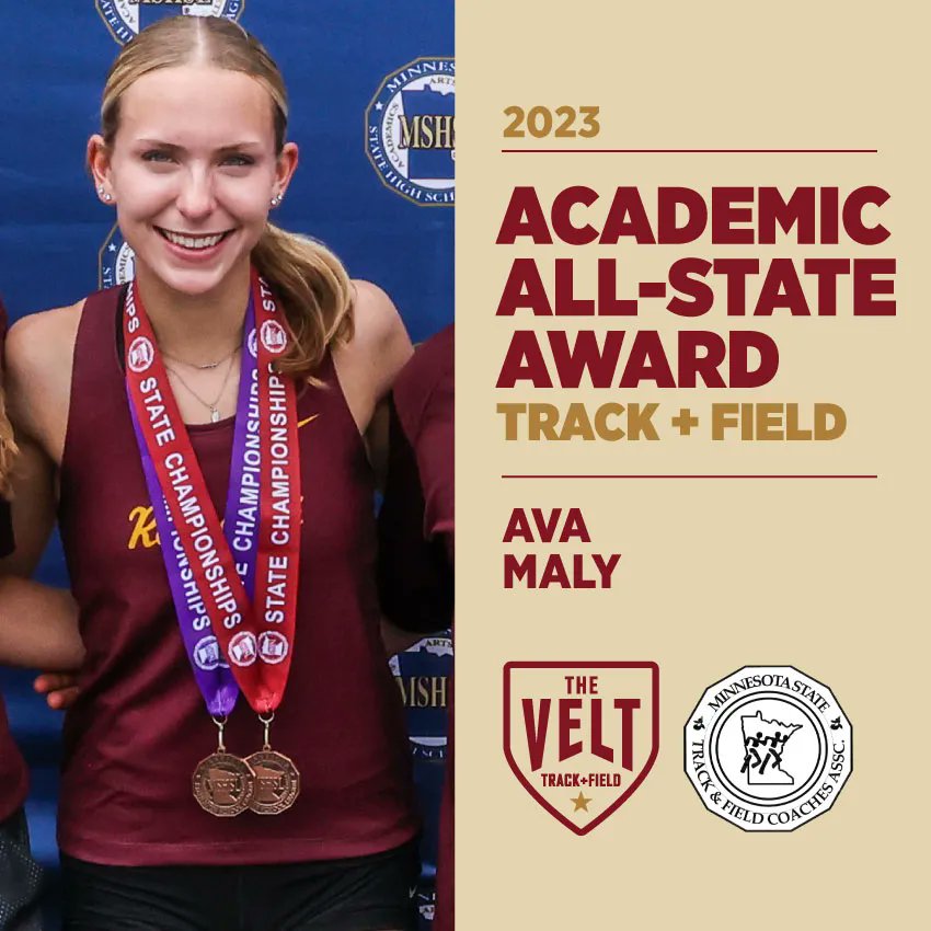 🐻🏃📣 Teddy athletes are honored for their Academics! 👏 Congrats to Regan Wight &amp; Ava Maly for receiving the MN State Track Academic All-State Award. Well done Regan &amp; Ava!  #TeddyNation #WeAreRoosevelt #TheVeltMpls #TheVeltT+F #MSHLTrack&amp;Field