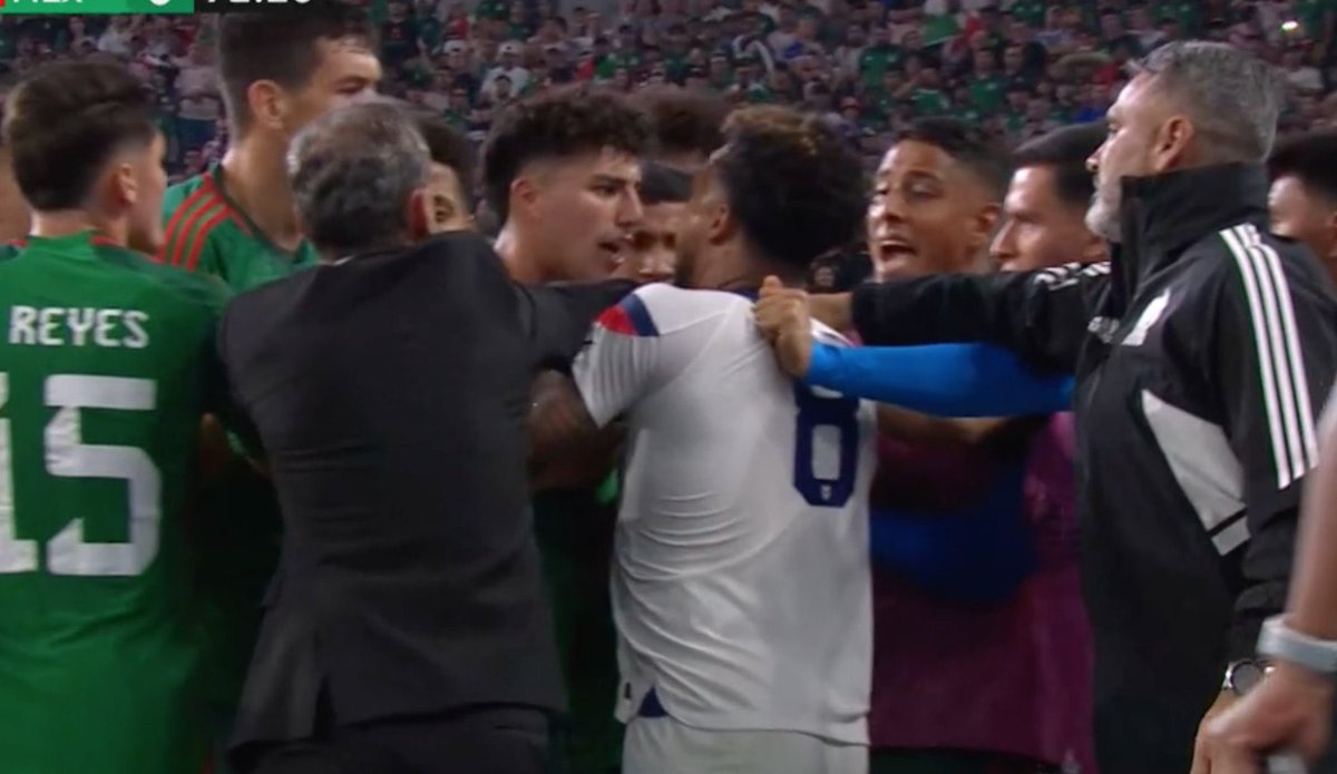 Neither of the first two were red cards on Mexican players choking McKennie The last one was a red card on McKennie. The preferential treatment that Mexico gets from this fraud ass confederation is pathetic