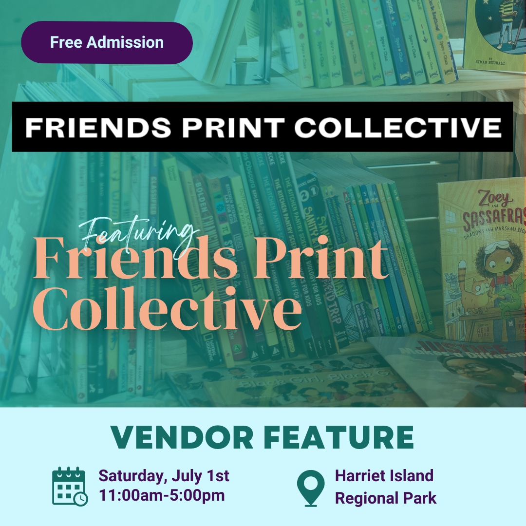 Come visit Friends Print Collective at our FREE Book Fair on Saturday, July 1st! They will have a booth for you to visit any time between 11:00am-5:00pm. We look forward to seeing you there!

#publisher #bookseller #bookfair #Minnesota #TwinCities #reading #bookish