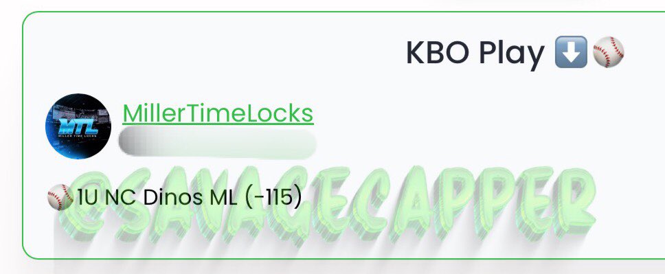 SavageCappers's tweet image. #MillerTimeLocks #kbo #kbopicks #kbobets #wakeandcash #wakencash #gamblingtwitter