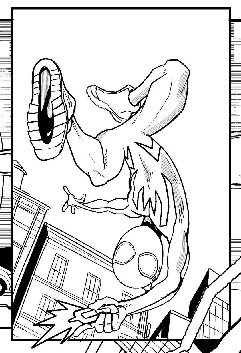 Spiderman Lizard Coloring Page