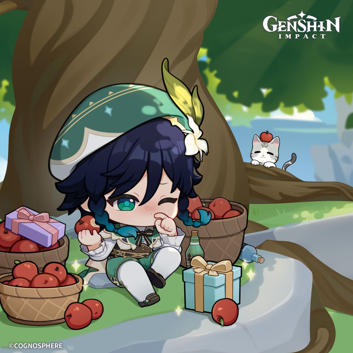 Happy Birthday, Venti!

'Together with you, even apples taste sweeter.'
'But something isn't quite right, it feels like... I'm gonna s—sneeze.'

Participate in Venti's birthday event >>> hoyo.link/79rDDBAd

#GenshinImpact #Venti