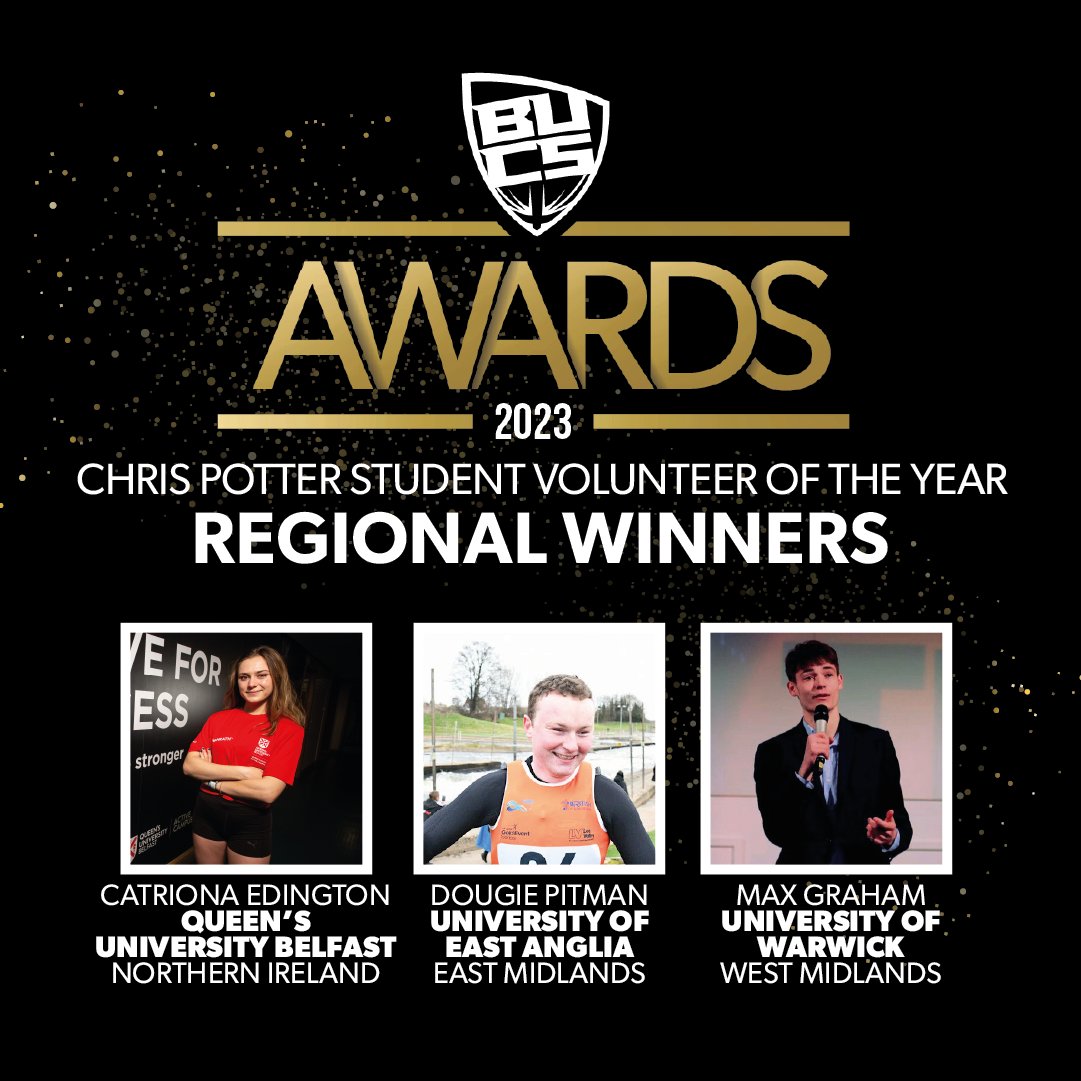 There were some incredible nominations in our Chris Potter Student Volunteer of the Year category, celebrating the special people that go above and beyond for university sport ❤️

Congratulations to our 11 regional winners 👏