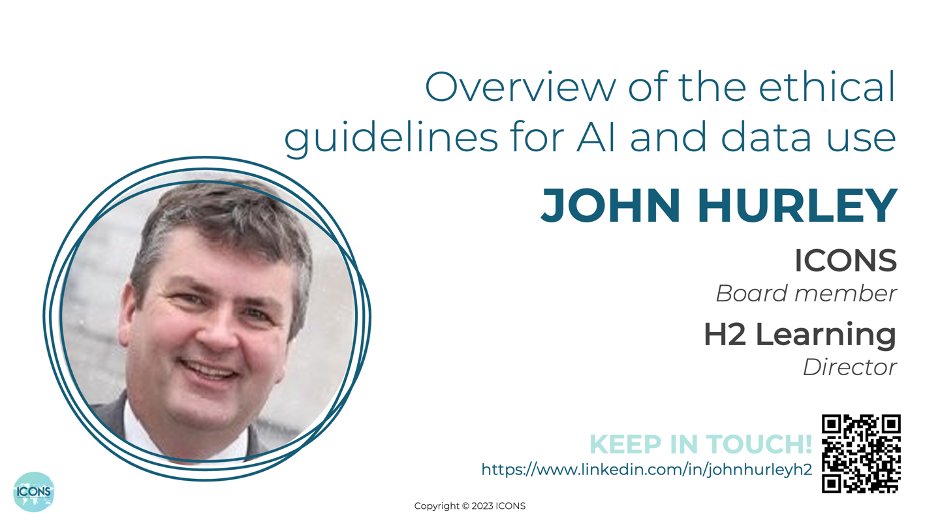 Great overview of the ethical guidelines for #AI and #data use in #education by @jhurleyh2 @H2Learning and board member of #ICONS. Want to know more? 👉 education.ec.europa.eu/focus-topics/d… #edtechchat #deap #onlineschools