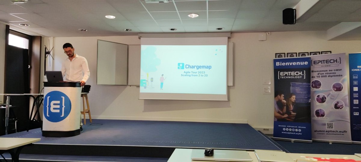 Au tour de @HEBABIL qui va nous expliquer comment il a fait grandir l'équipe <a href="/Chargemap/">Chargemap</a>  💪 cc <a href="/ATStrasbourg/">AgileTour Strasbourg</a>