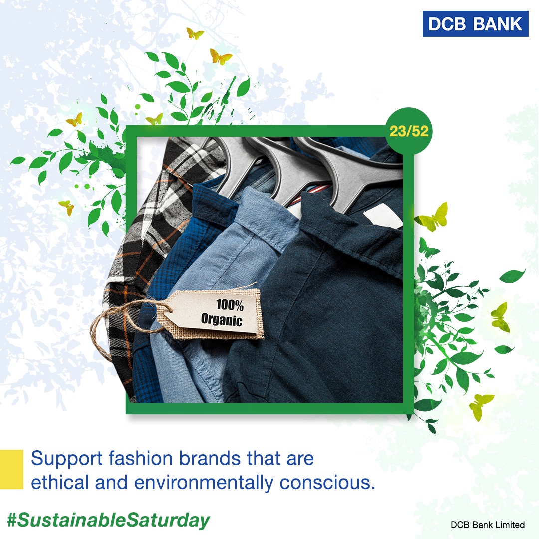DCBBank's tweet photo. Sustainable clothing uses biodegradable components from natural or recycled fibers. These materials grow with no pesticide or fertilizer use, consume less energy and water, and employ no chemical treatment, thus reducing the carbon footprint.
#csrdcbbank #dcbsocial #DCBBank https://t.co/El1TbZdUOm