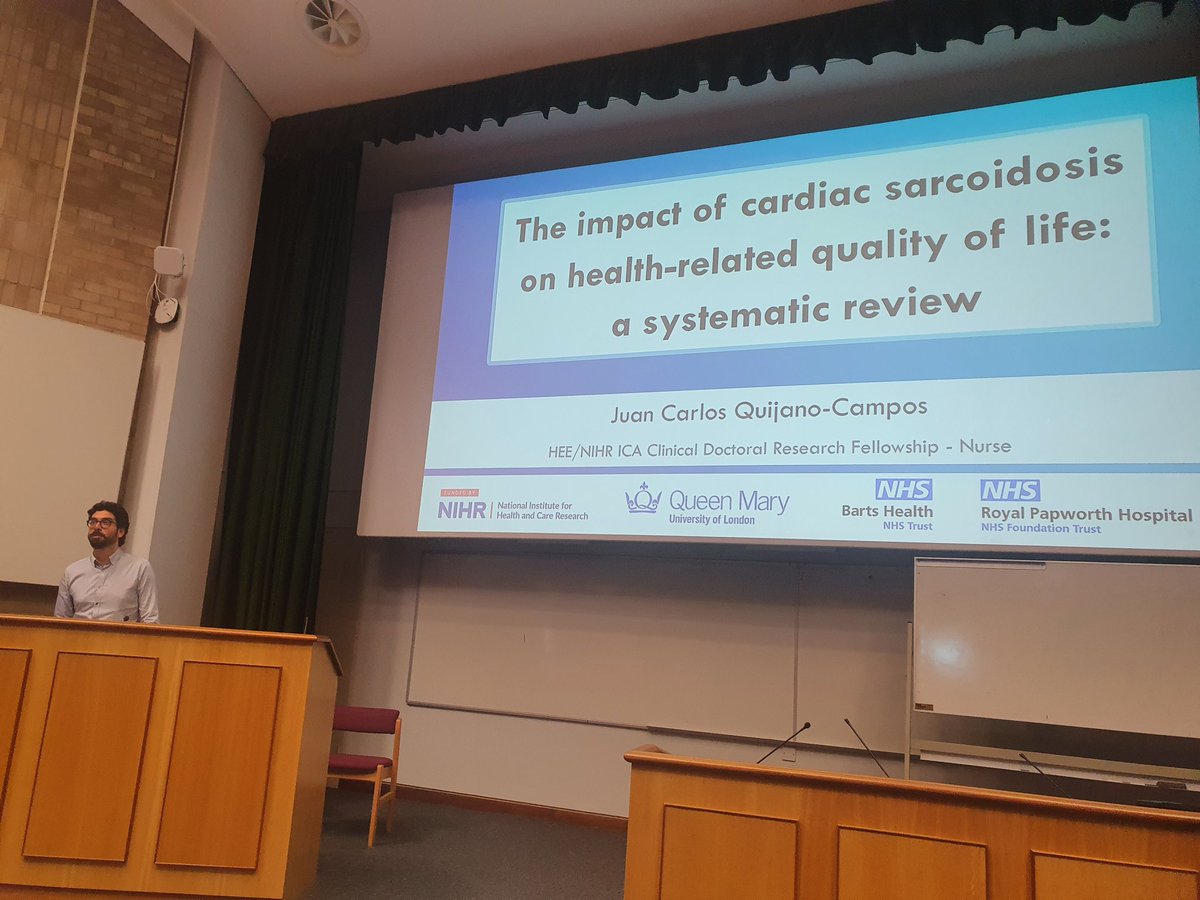 Juan sharing his research on cardiac sarcoidosis @CUH_NHS #CUHresearch