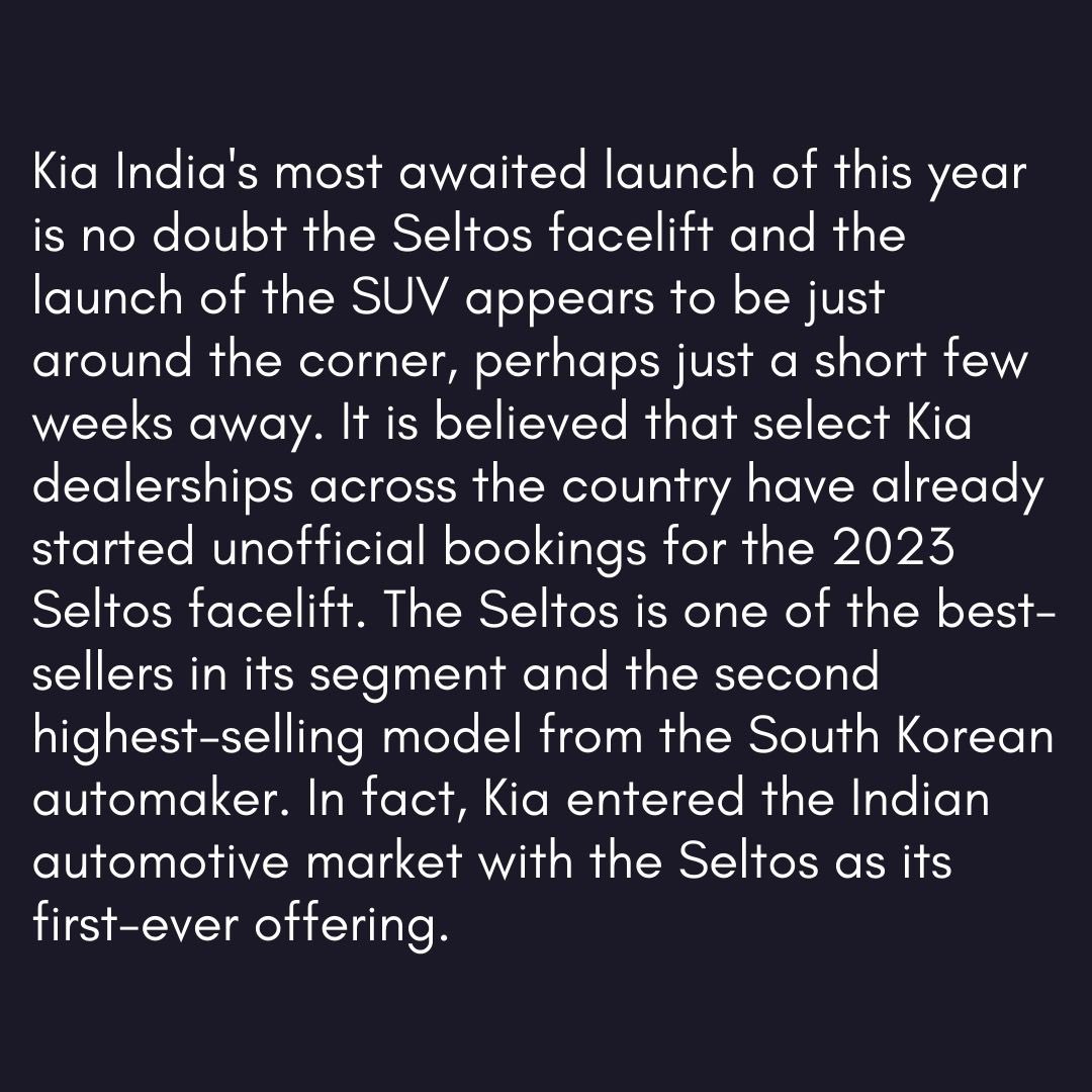 odmag's tweet image. #overdrivenews 2023 Kia Seltos facelift India launch soon: What should you expect?