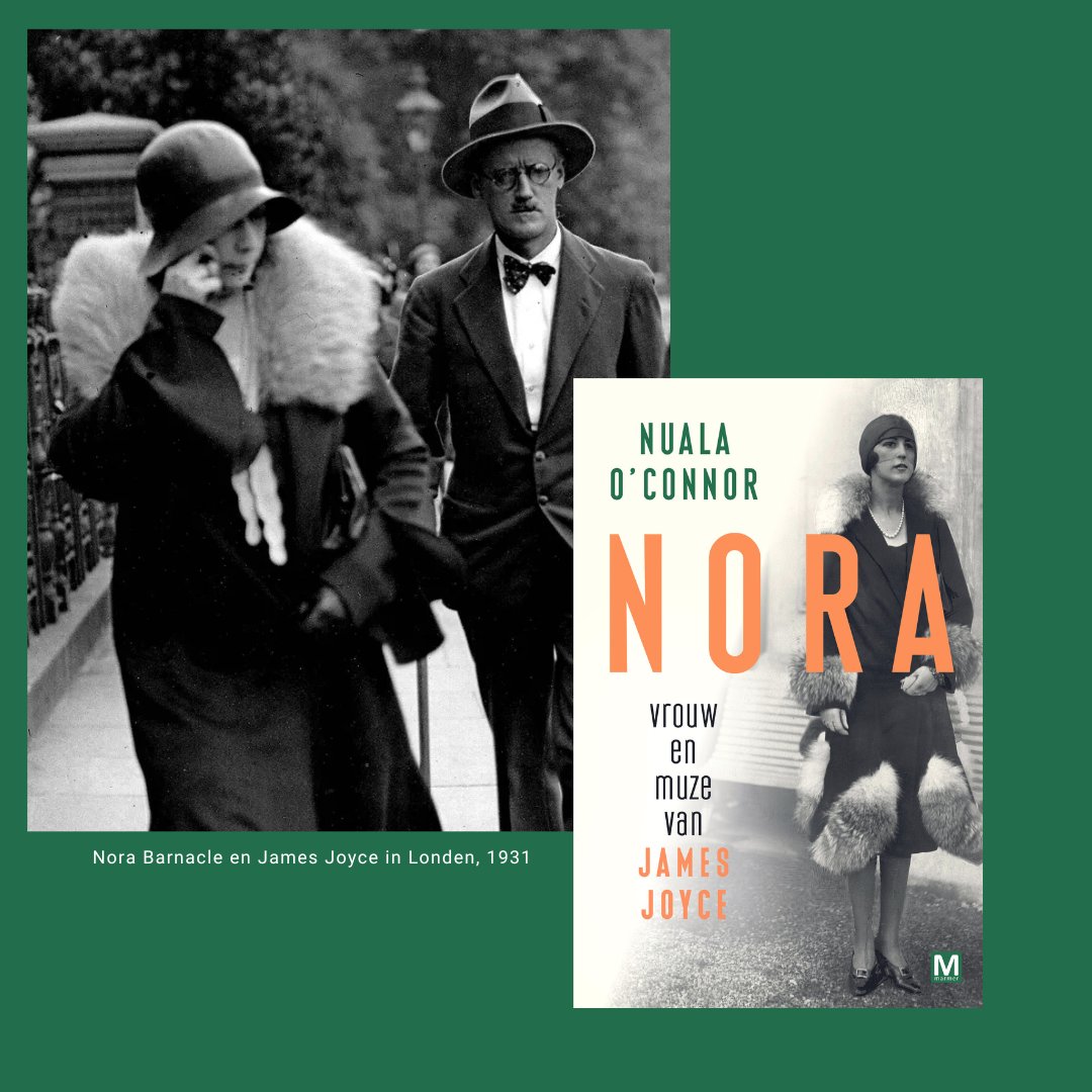Happy Bloomsday! Joyce' Ulysses speelt op 16 juni 1904, die dag koos Joyce niet willekeurig. Vandaag in 1904 was de eerste romantische ontmoeting tussen Joyce en Nora Barnacle. ‘Nora, vrouw en muze van James Joyce’ is een liefdesgeschiedenis en ode aan Nora (vert. Jetty Huisman).
