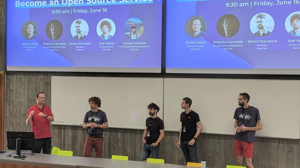jgatoluis's tweet photo. Starting the #devconf talking about the importance of #opensurce and contributing to #cloud services. @devconf_cz @RedHat https://t.co/jvCJ8eyjbb