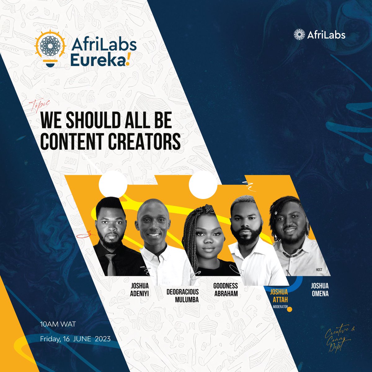 attxh_'s tweet photo. Today I'll be moderating an exciting session at AfriLabs Eureka!
Discover the art of storytelling, learn practical tips, and explore the impact of content creation in today's digital landscape.
#AfriLabsEureka #ContentCreators #DigitalStorytelling
#CommunicationforDevelopment https://t.co/cKozwWPm3l