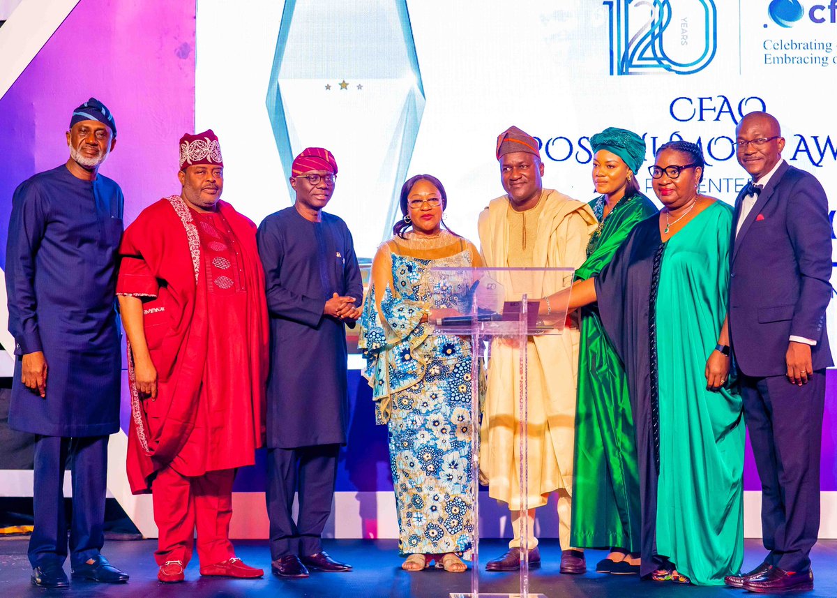 jidesanwoolu's tweet photo. Yesterday, I joined Mr. Gbenga Oyebode Chairman CFAO, trustees, members and eminent personalities to celebrate the 120th anniversary of one of the most prestigious multinationals in Nigeria. 

Being in existence for 120 years, is no mean feat for any organization, and we celebrated this laudable milestone achievement of Corporation for Africa and Overseas popularly known as CFAO and their significant contributions to the Nigerian economy.

I commend the Chairman of CFAO, Mr. Gbenga Oyebode for his efforts over the past years in building a strong relationship with the Nigerian government, and most especially with the Lagos State Government.

It is my belief that CFAO will continue to nurture the trust of Nigerians and the Nigerian market by not relenting in adding value to the economy through high valued products and commitment to its corporate social responsibility.

Once again, I say congratulations to the CFAO family on their 120th anniversary and wish you many milestone achievements ahead.