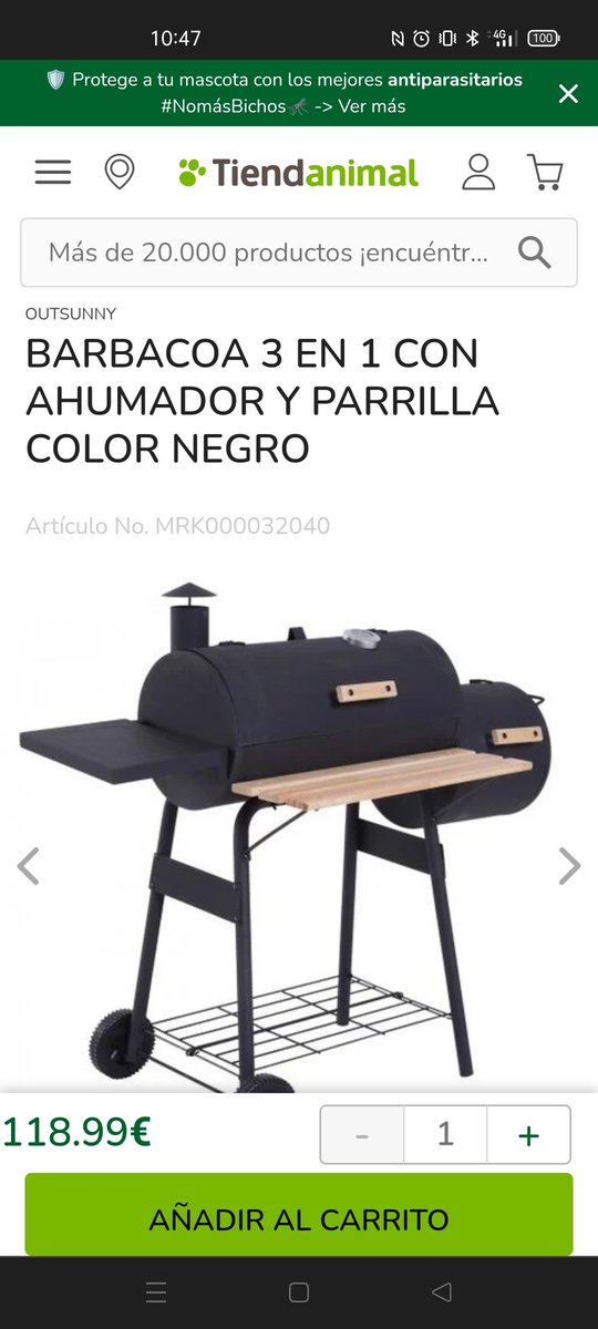 IvanPRed96's tweet photo. ¿Alguien me explica por qué venden una barbacoa en el Tiendanimal? https://t.co/Ame8q1o0GS