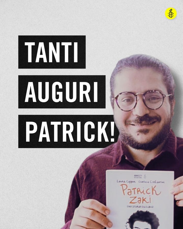 Buon compleanno Patrick Zaki! 💛
Ti auguriamo con tutto il cuore che sia l’ultimo sotto processo, noi siamo sempre al tuo fianco! #freepatrick @patrickzaki1