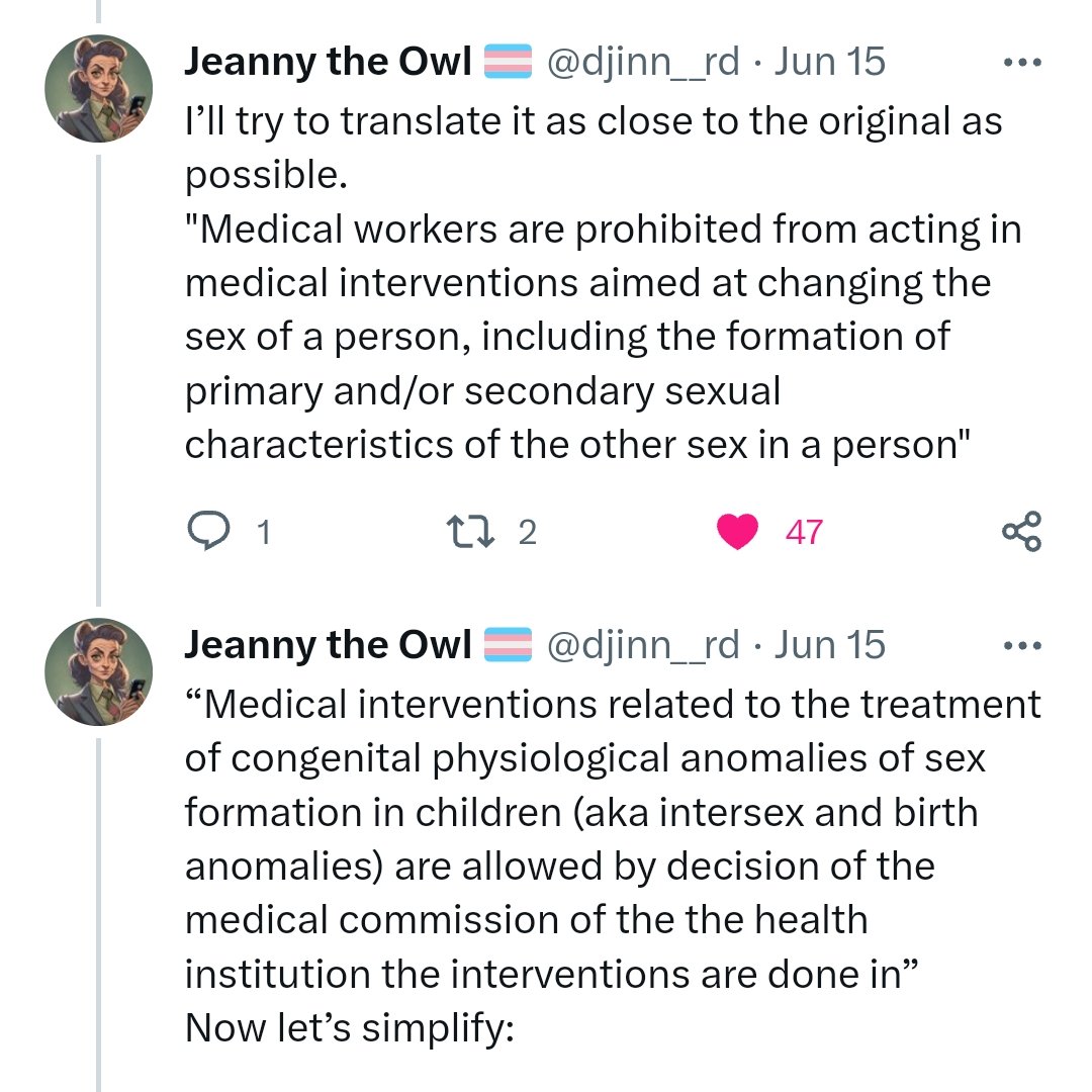 Just like all of these anti trans laws, they specifically aim to ban trans healthcare whilst legally protecting Intersex Genital Mutilation to continue. They don't care about patient wellbeing, they care about maintaining patriarchy and a strict sex binary