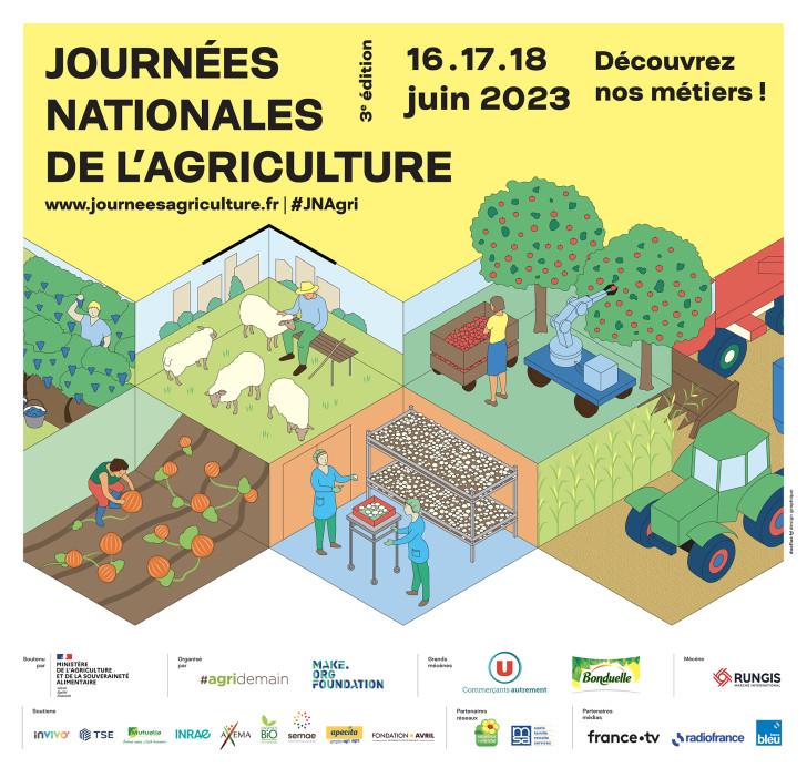 Journées Nationales de l'agriculture 2023, c'est partie! 👩‍🌾🌳🍏
3⃣ jours pour découvrir l'agriculture et ses métiers partout en France.
Découvrez le programme⤵️