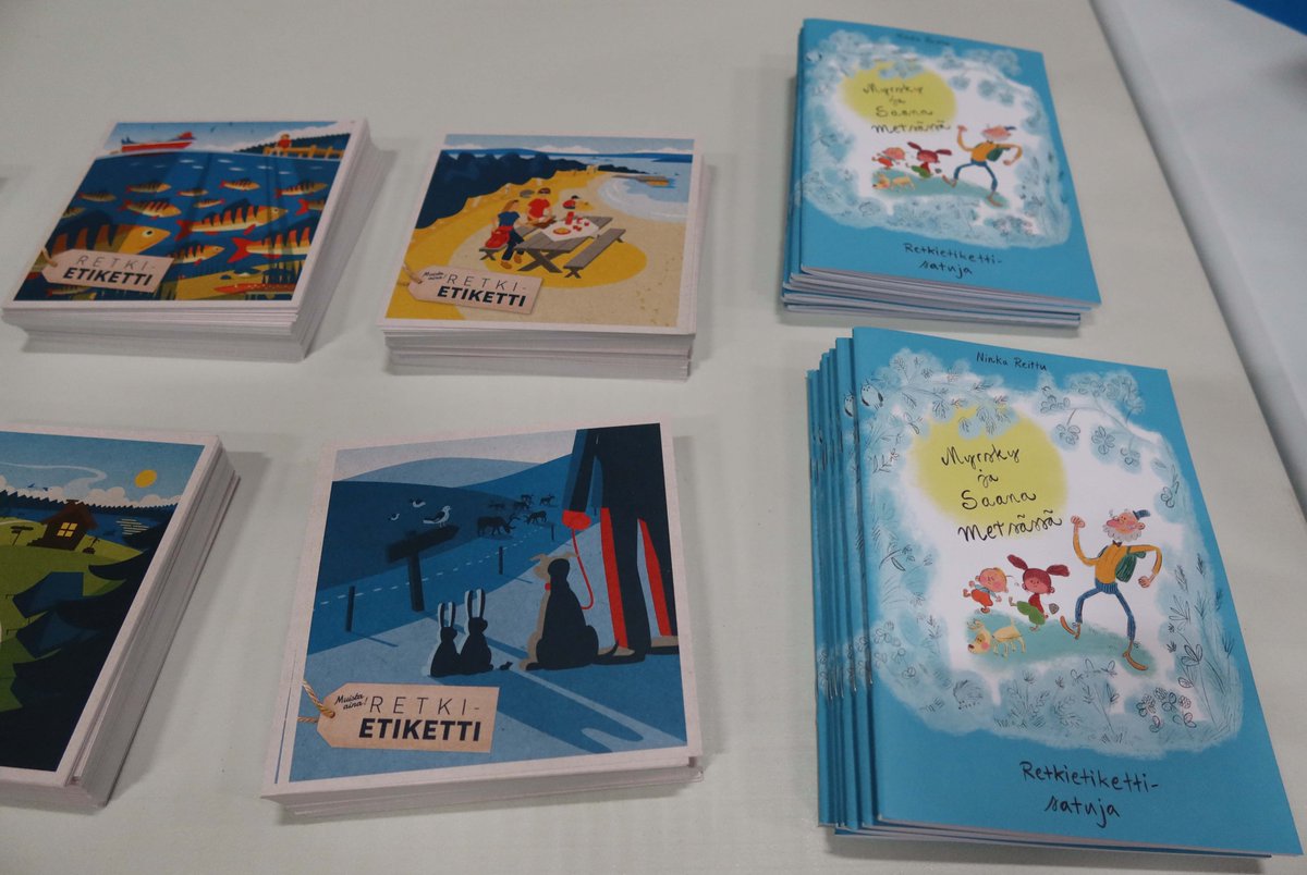 Olin 13.-15.6.2023 ULOS-UT-OUT -tapahtumassa Nurmeksessa kertomassa Retkietiketistä. Ninka Reitun kirjoittama satukirja oli supersuosittu ja niitä ei riittänyt kaikille halukkaille. Kirja on kaikkien saatavilla: julkaisut.metsa.fi/julkaisut/show… #Ulos2023