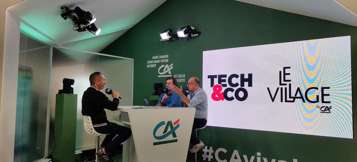 Groupe Crรฉdit Agricole (@credit_agricole) on Twitter photo Ce matin nous avons accueilli <a href="/techandco/">Tech & Co</a> avec <a href="/JeromeColombain/">Jerome Colombain | Monde Numรฉrique</a> & <a href="/Fsorel/">Franรงois Sorel</a> ๐บ๐ฅ
#CAvivatech #Vivatech <a href="/VivaTech/">Viva Technology</a> Ce matin nous avons accueilli <a href="/techandco/">Tech & Co</a> avec <a href="/JeromeColombain/">Jerome Colombain | Monde Numรฉrique</a> & <a href="/Fsorel/">Franรงois Sorel</a> ๐บ๐ฅ
#CAvivatech #Vivatech <a href="/VivaTech/">Viva Technology</a>