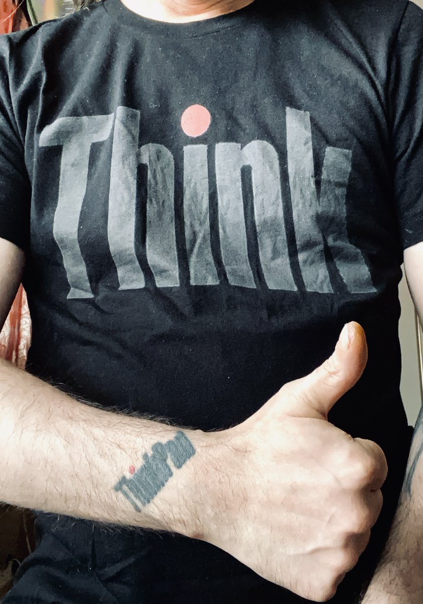 Properly dressed for another long day of #ThinkPad tinkering and repairs! 😊🤓😎🇮🇸 @Lenovo @LenovoThinkPad @thinkstations #NeedMoreThinkShirts #LenovoIN