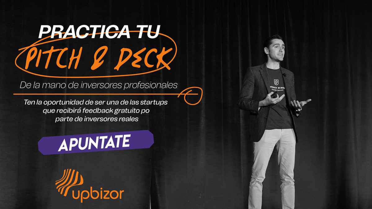 #PRACTICATUPITCHDECK 💥 Antes de presentar tu proyecto a un inversor profesional, te damos la oportunidad de escuchar tu #pitchdeck y darte feedback. 📌 Practica tu Pitch Deck hubs.la/Q01T1J6w0 #funding #finance #startups #venturecapital