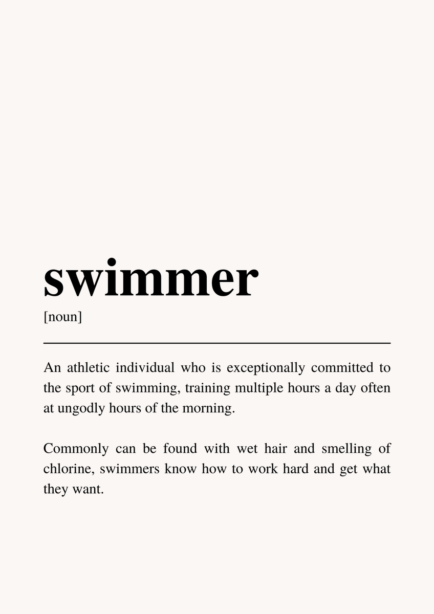 Define: Swimmer 🏊‍♀️
bit.ly/3nxD3co