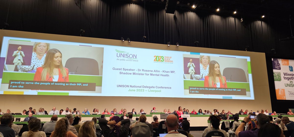 Dr Rosena Allin Khan starts the final morning of conference. Nowhere is the crisis in public services seen more than in the NHS. As an NHS Doctor working in A+E she sees it every day. #undc23