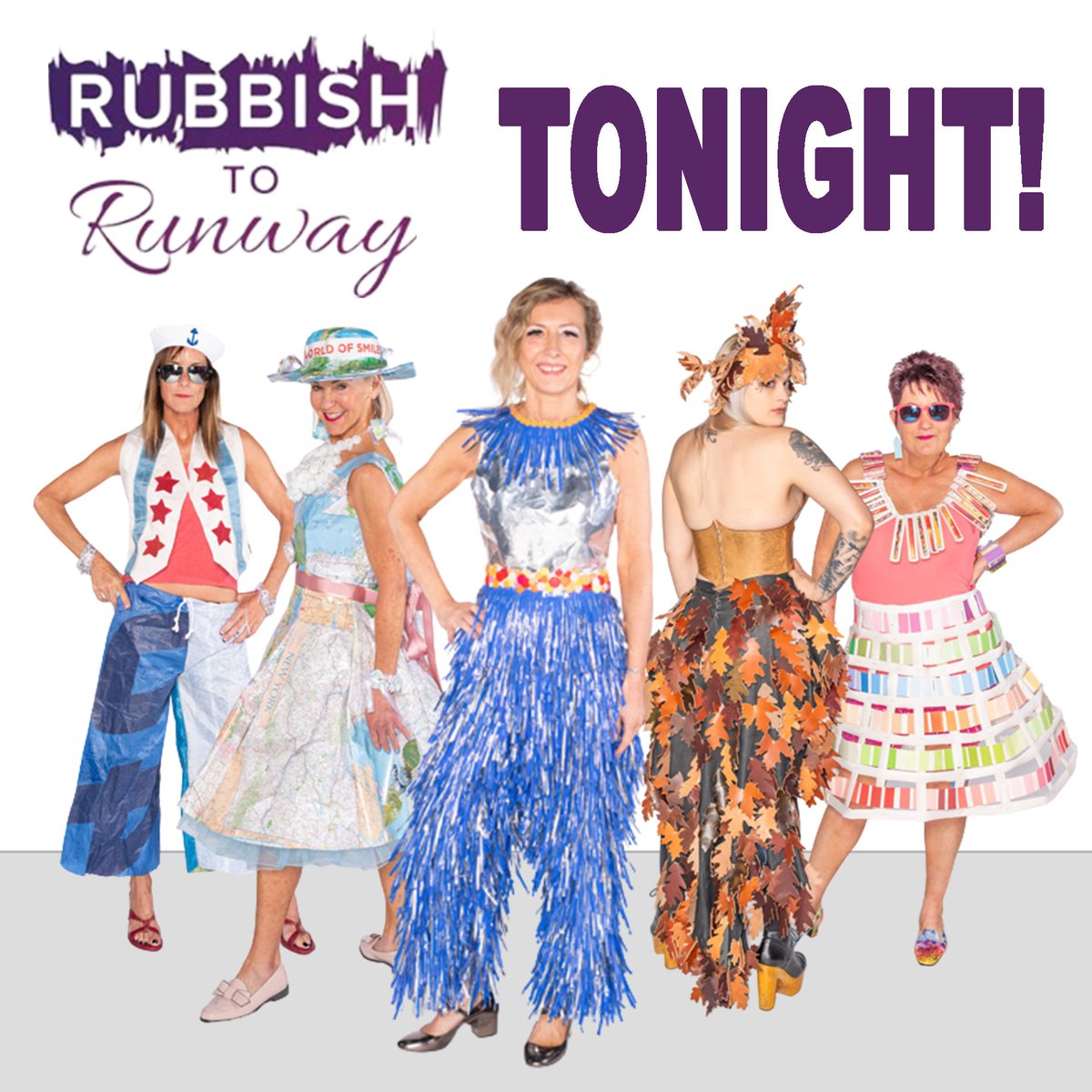 TONIGHT &amp; TOMORROW NIGHT (6pm-9:30pm), designers from across New England return to Veasey Memorial Park to design garments all made from recycled materials for RUBBISH TO RUNWAY once again!

#rubbishtorunway #veasey #park #arts #westnewbury #groveland #merrimac #rubbish #runway