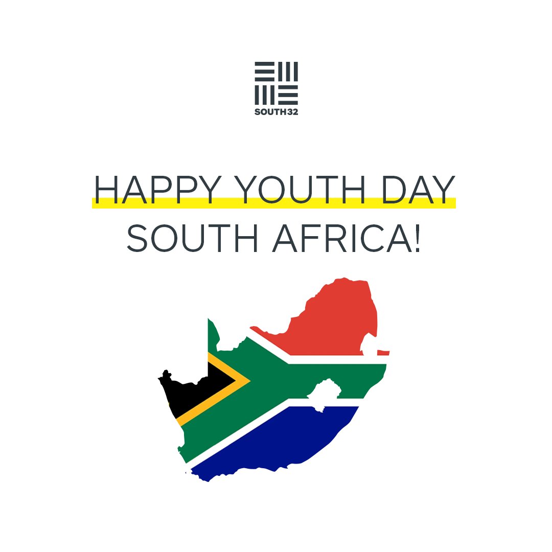 South_32's tweet photo. Today is #YouthDay in South Africa – an important occasion to honour the sacrifices and contribution of the students of the 1976 Soweto uprising, and to celebrate young people, their dreams and their achievements today.

To all of our colleagues and friends – happy Youth Day! https://t.co/EEri5wIwgB