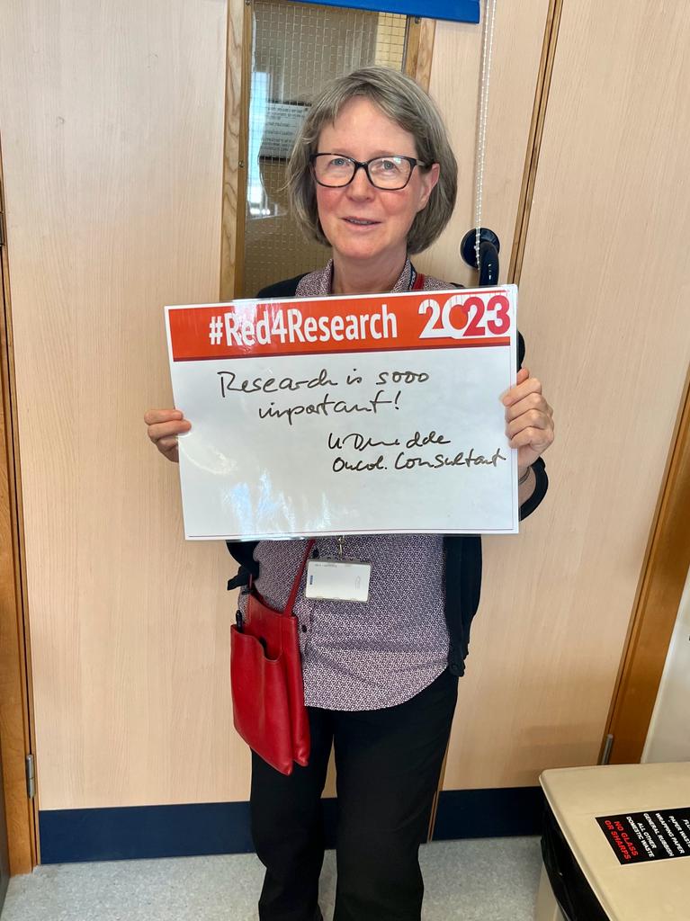 JPUHResearch's tweet photo. Find out why our fabulous Cancer research team are supporting #Red4Research day @JamesPagetNHS @AmandaA75409531 @researchkarenr https://t.co/BAhtli26aB