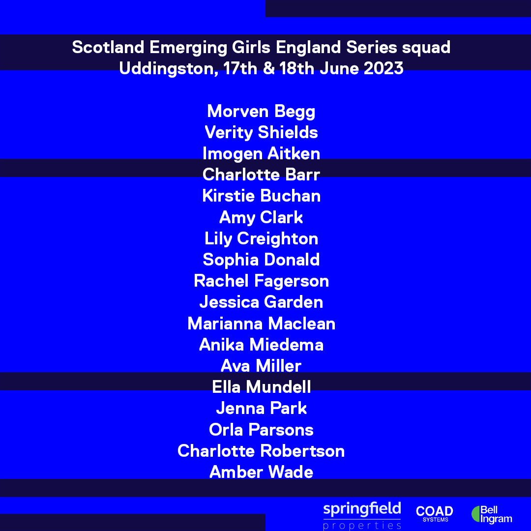 ScottishHockey's tweet photo. The Scotland Emerging Girls' squad take on England this weekend at @UddyHockey at 3:30pm on Saturday and 10:30am on Sunday. Here's who will be in action for Scotland! 🏴󠁧󠁢󠁳󠁣󠁴󠁿🏴󠁧󠁢󠁳󠁣󠁴󠁿🏴󠁧󠁢󠁳󠁣󠁴󠁿 https://t.co/qaOsCdCom1