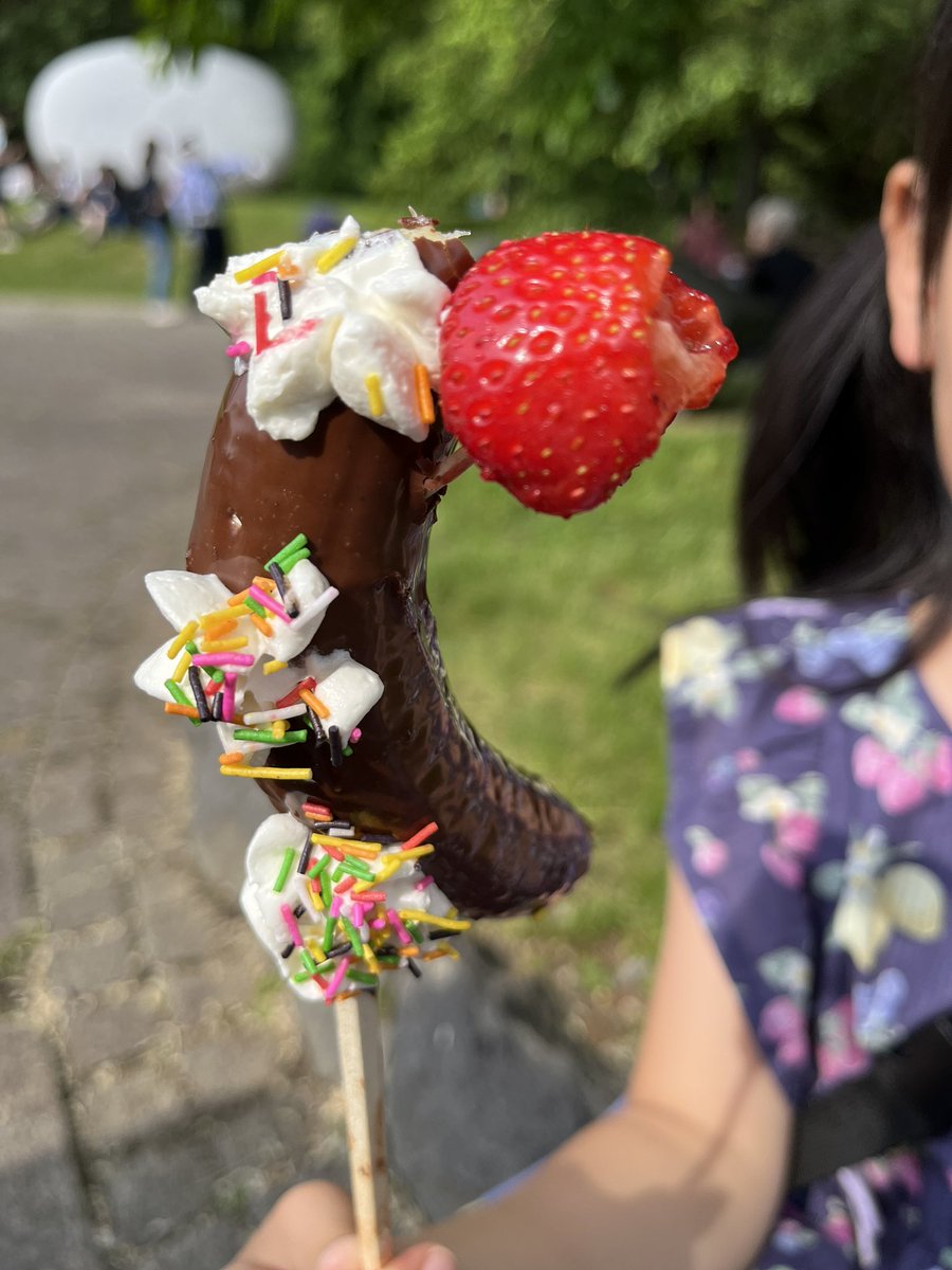 vd_hre's tweet photo. #中島公園　#おまつり
#チョコバナナ
美味しかった〜！ https://t.co/7C9dLrZYAc