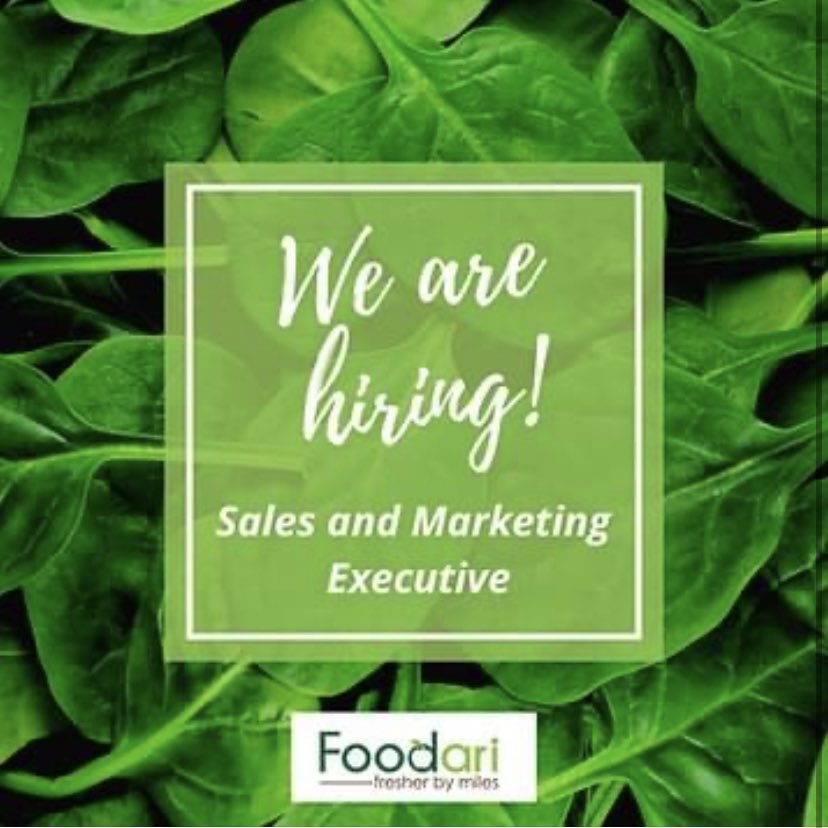 Foodari's tweet image. We are recruiting! 

Due to ongoing expansion we are looking for a warm, positive and committed individual to come and work with us as 'Sales and Marketing Executive'.

Head over to our website to see our available positions 💚

foodari.com/work-with-us