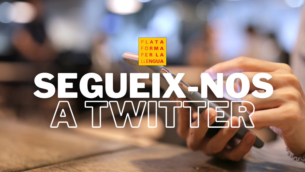 📲 Estem a només CINC seguidors d'arribar al mig miler. Ens ajudes seguint-nos i fent RT del perfil de Plataforma per la Llengua a Catalunya?

👉 Aquí hi trobaràs tot allò que fem en defensa del català. Perquè ara més que mai, cal defensar-lo també a les xarxes socials! 😊