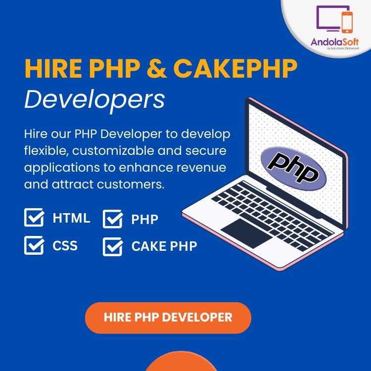 Andolasoft's tweet image. We have expertise in #PHP and #CakePHP framework, and successfully #developed a cutting-edge #projectmanagement software known as orangescrum
Hire Our PHP Developer: buff.ly/3fSnKDF