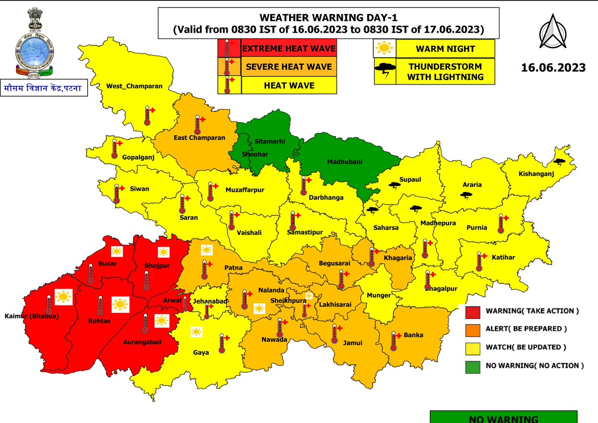 imd_patna's tweet photo. मौसम #चेतावनी #बिहार #दिन-1 से दिन-5 तक https://t.co/0Akn2reE8J