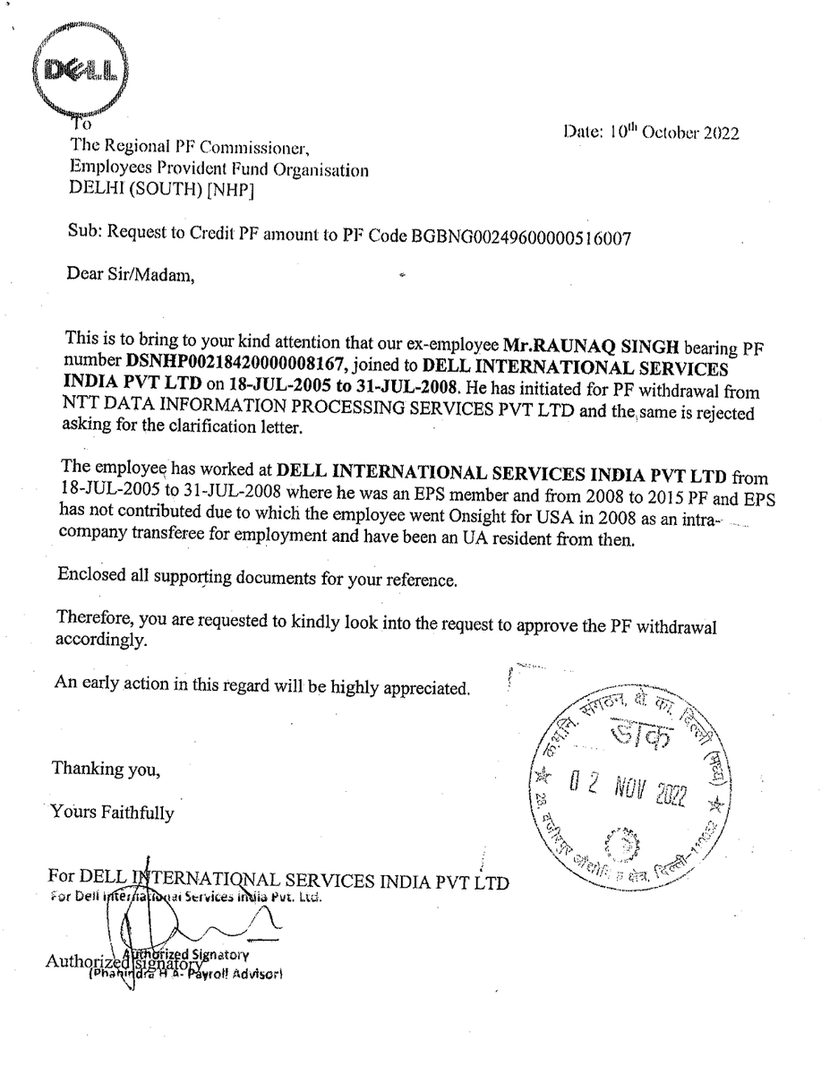Rauni2000's tweet photo. @socialepfo @epfindia @Dell @NTTDATAServices We've sent multiple explanations to the EPFO office and open so many grievance tickets, but no one is able to help. The explanation letter and latest claim rejection attached below, I don't even want any EPS, just give me the money I've earned.... https://t.co/7jidomWwRj