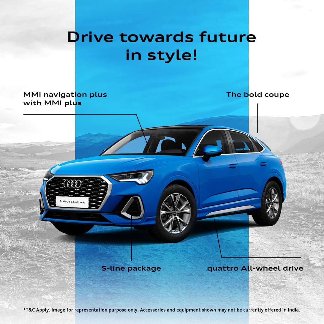 Indulge in a luxurious drive awaiting you as you command the wheel of the exquisite Audi Q3 Sportback. Embrace the ultimate fusion of comfort, style, and unparalleled drivability. Are you prepared to elevate your driving experience?
#AudiIndia #AudiQ3Sportback #FutureIsAnAttitude