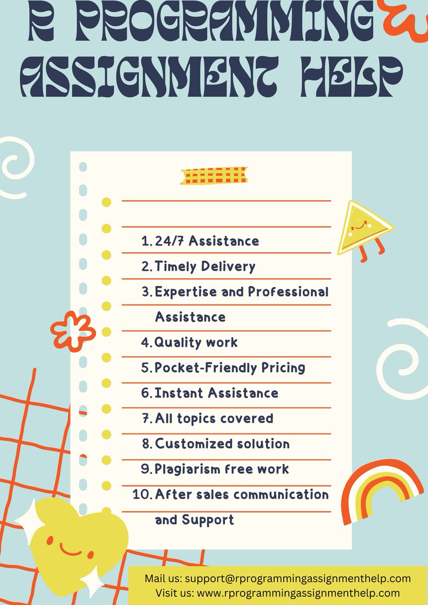 R_Programming_'s tweet image. Struggling with R Programming assignments? Get expert help at R Programming Assignment Help! 🚀
Our Experts are here to assist you with any coding challenge. From data analysis to statistical modeling, we've got you covered.
Visit us now 💪✨bit.ly/43IypYV
#RProgramming