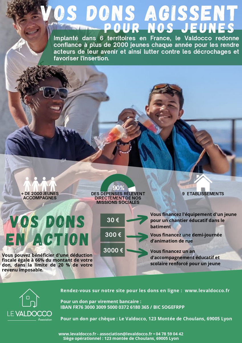 ValdoccoNice's tweet photo. Bonjour à tous, les petites gouttes font les grandes rivières !

Tous vos soutiens sont précieux pour développer nos actions en faveur des jeunes ! N'hésitez pas à partager dans vos réseaux :) https://t.co/kdkmXePKTh