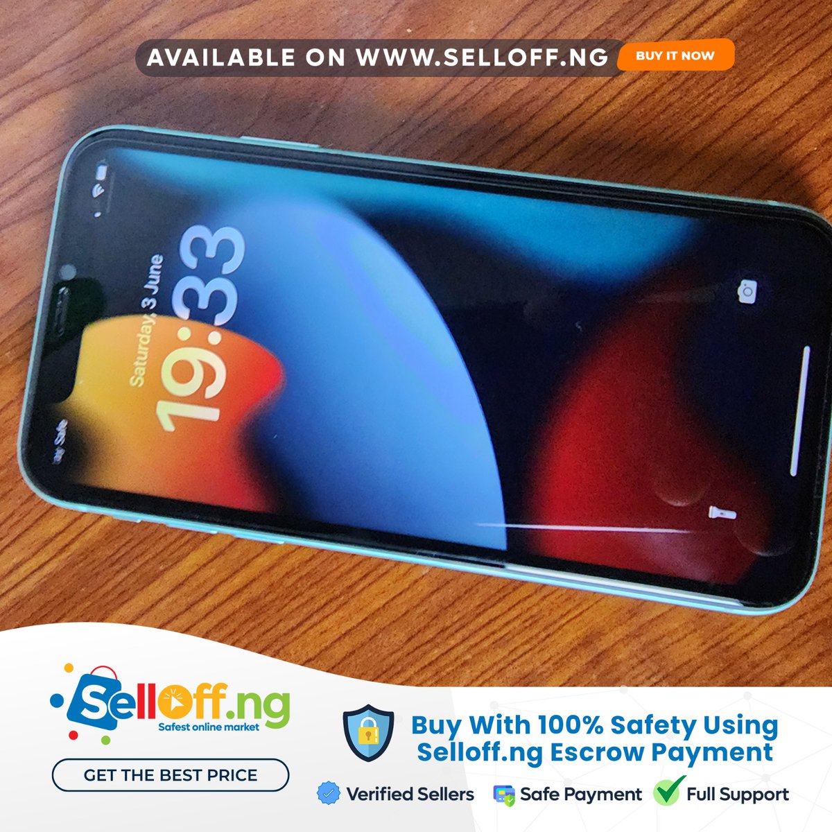 Selloffng's tweet photo. Grab this iPhone 11 at the best PRICE only @selloffng

Description - 
Internal storage: 64GB
RAM: 4GB
Condition: Foreign Used
PRICE: ₦195,500

Visit our website via our bio to purchase. 

#selloffng

Cyril Stober Ola Of Lagos He's HIM FIRS Pulisic Landlord Zenith Bank Ungrateful https://t.co/fOOO6QQ0Qm