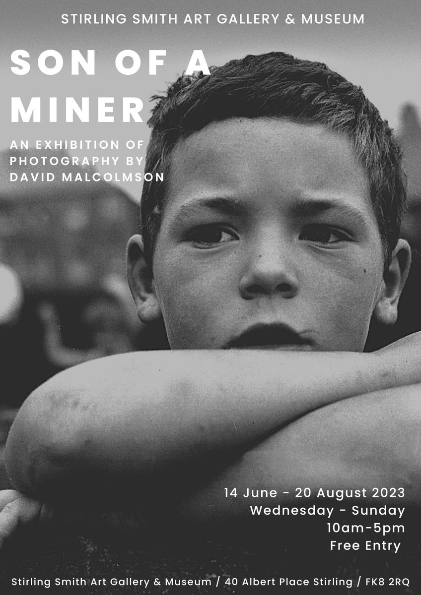 Son of a Miner: An Exhibition of Photography by David Malcolmson is on display until 20 August. 📷 

This black and white photography exhibition explores life in St Ninians and London in the 1960s and 1970s. Stop by and check it out. You might even see a familiar face!