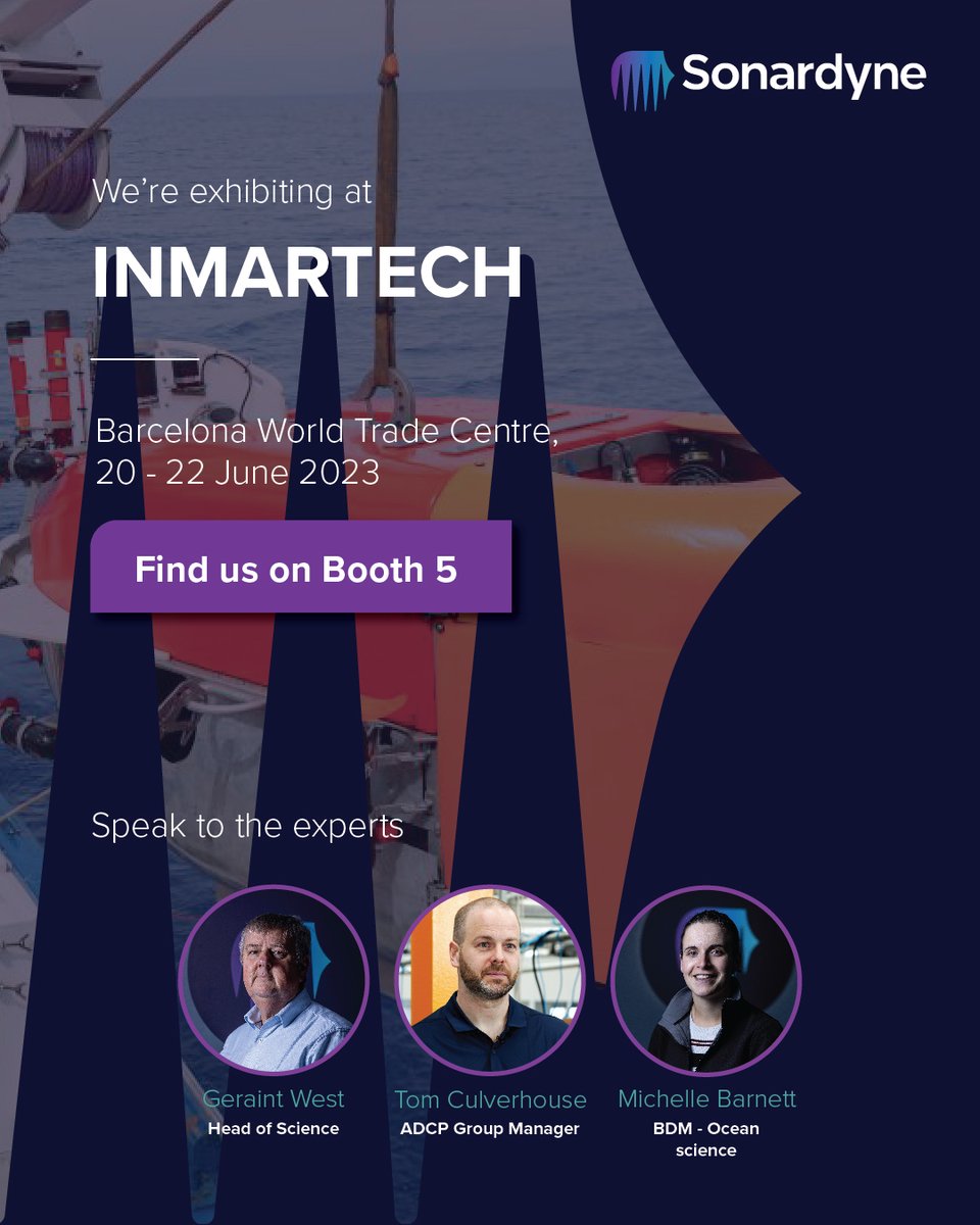 We'll be at #inmartech next week in Barcelona, so make sure you visit Booth 5 to find out everything you ever wanted to know about our Origin 600 and Ranger 2 USBL systems. We look forward to seeing you there! #Sonardyne #Energy #Defence #Science #ADCP #Origin600ADCP #OceanData