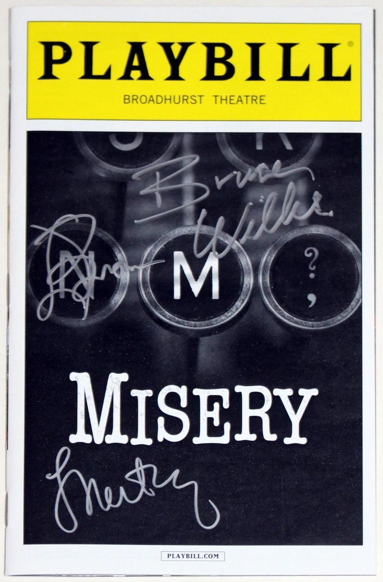 Happy Birthday to the incomparable Laurie Metcalf! 🎂
@MiseryBroadway @playbill, autographed for @BCEFA by Metcalf, Bruce Willis & Leon Addison Brown, from our collection.
#LaurieMetcalf #Misery #Roseanne #ToyStory #Scream2 #3rdRock #MalcolmInTheMiddle #AmericanDad #BroadwayCares