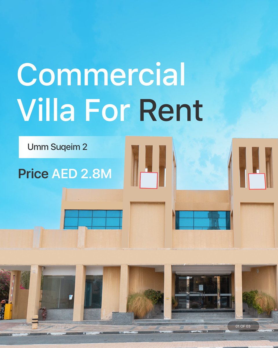 BeyondRealEstat's tweet image. We make sure that your business hub is in the right place.

Price: 2.8M AED
7,400 sqft. over 2 floors 

Get in Touch: +971 4 392 9715 | info@beyondinfinity.ae
👉🏻 beyondinfinity.ae/contact/

#ummsuqeim #officespace #commercialunit #dubairealesatate #beyondifninityrealestate