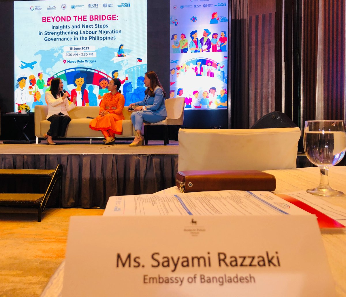 sayma_razzaki's tweet photo. Joining the event today: 'Beyond the BRIDGE: Insights and Next Steps in Strengthening Labour Migration Governance in the Philippines'. Educational discussions on labor migration governance, policymaking, and capacity-building.
#BRIDGE
#BRIDGEProgramme https://t.co/pc6Yn5riua