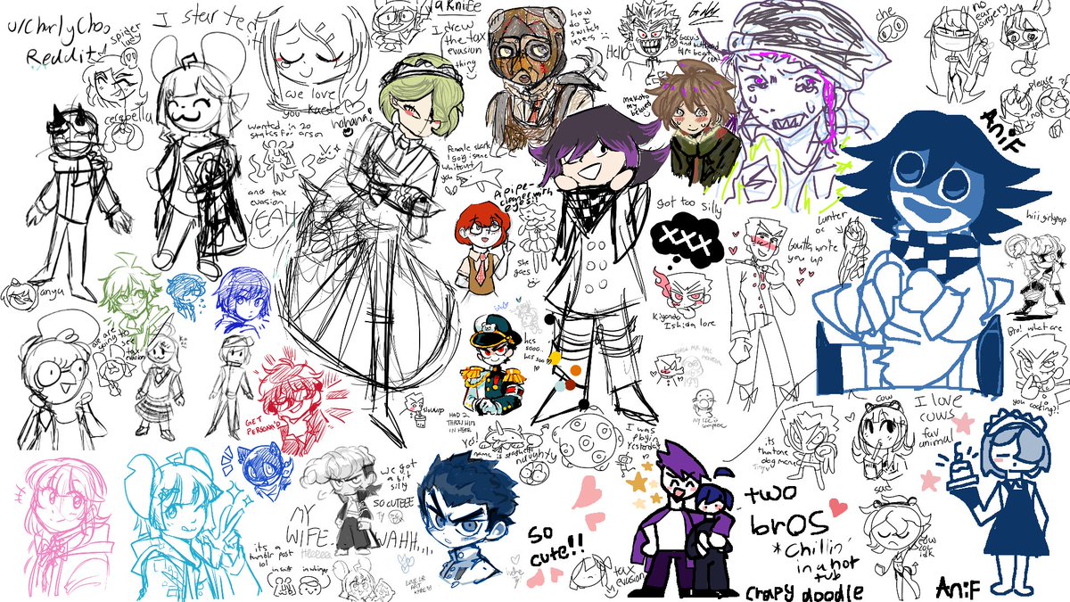 thanks for drawing with us today! here's all the drawings from the audience room