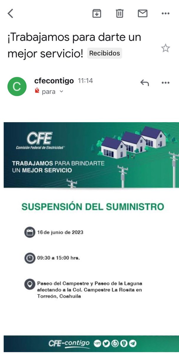 LuiRod82's tweet photo. @CFE_Contigo me mandaron esta imagen, como puedo revisar si seré afectado? https://t.co/opEFvBEShP
