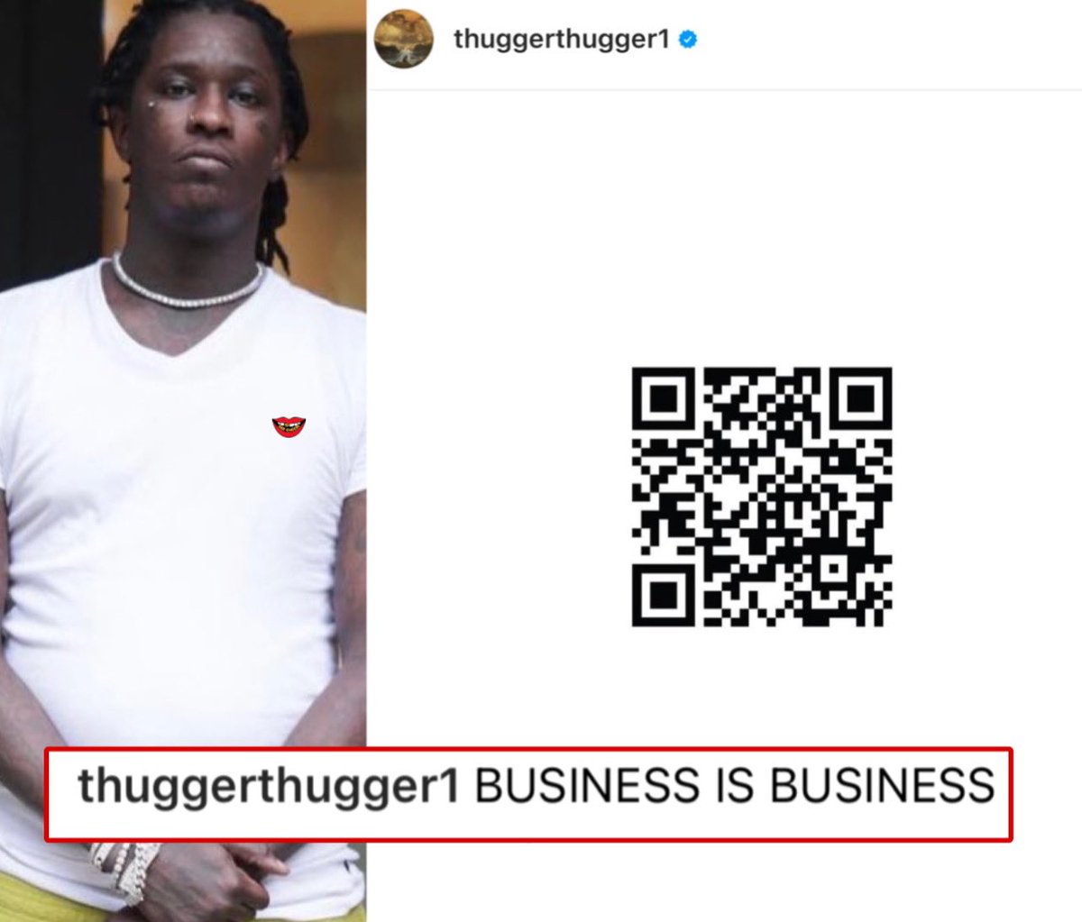 SaycheeseDGTL's tweet image. Young Thug’s instagram profile shared a QR code that leads to a countdown timer
