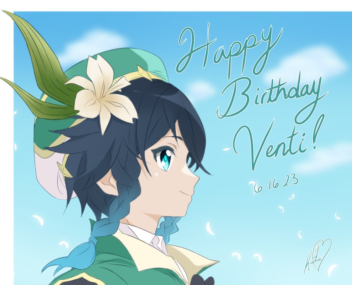 To our beloved bard, 

Happy Birthday~ 💚💚

#venti #ウェンティ生誕祭2023 #Genshinlmpact